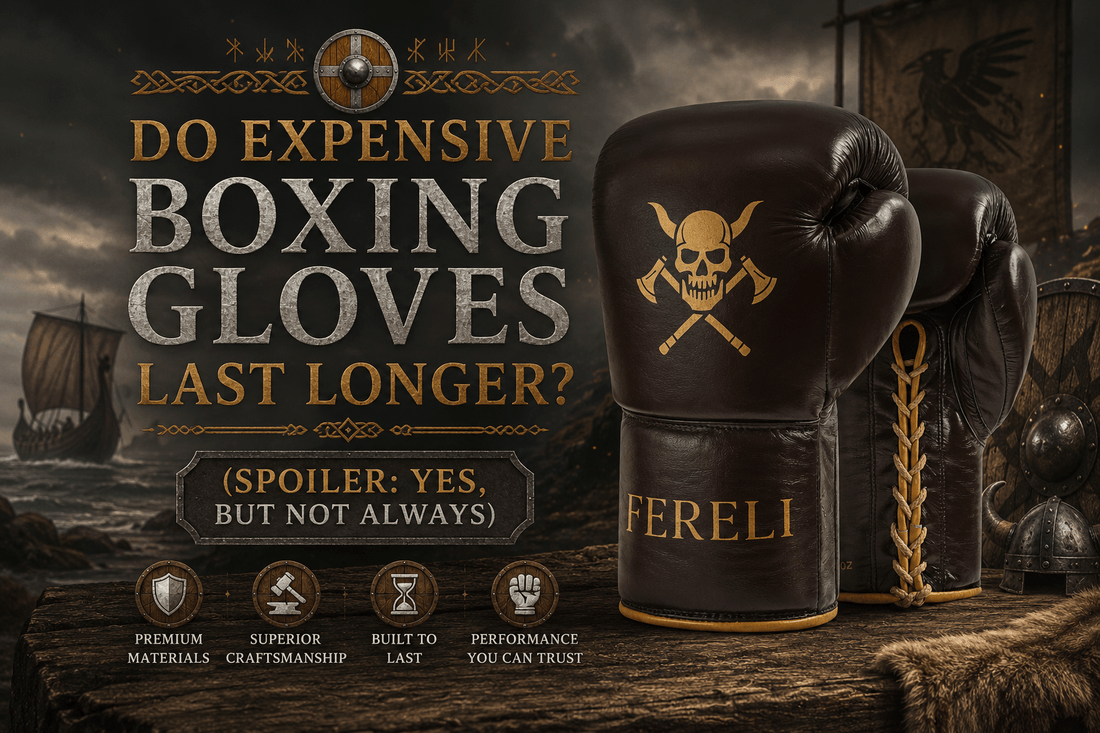 Fereli Huskarl premium boxing gloves featured in a blog about durable premium boxing gloves and long-lasting boxing glove quality for serious fighters.