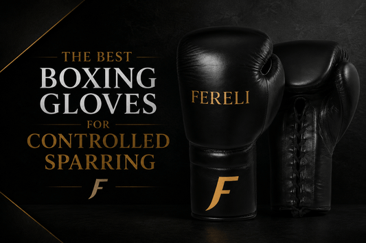 Fereli Phantom handcrafted leather boxing gloves featured in a guide to the best boxing gloves for controlled sparring, offering premium protection, lace-up wrist support, and multi-layer padding for safe technical sparring.