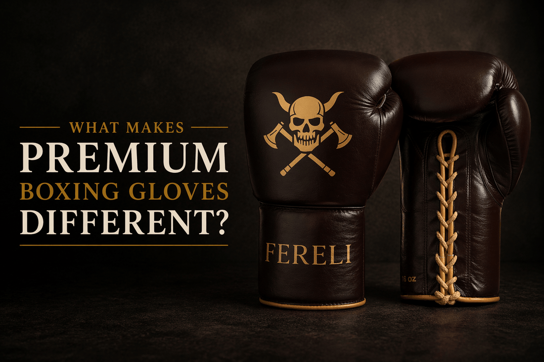 premium boxing gloves difference showing Fereli Huskarl gloves highlighting high end glove construction and craftsmanship