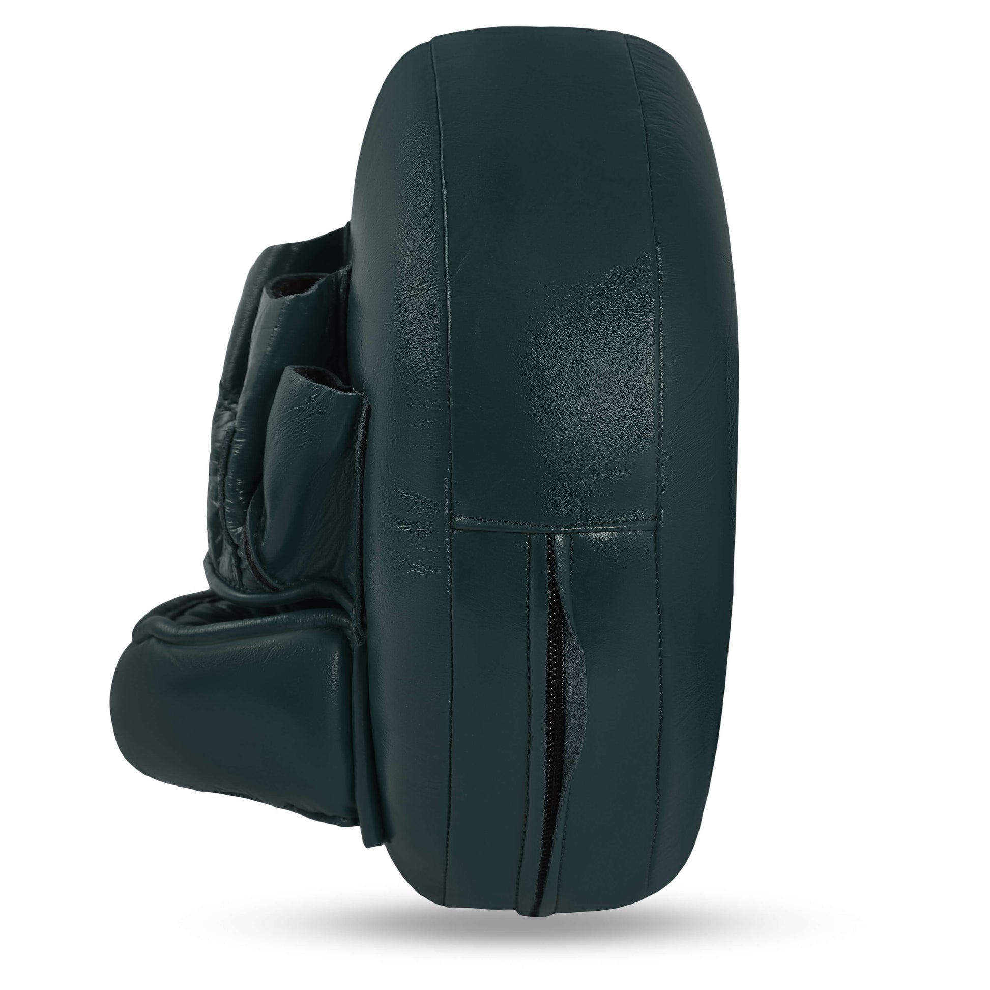 Side view of green Fereli Air Pad big mitts, premium boxing strike pads designed for kick and punch pad training.