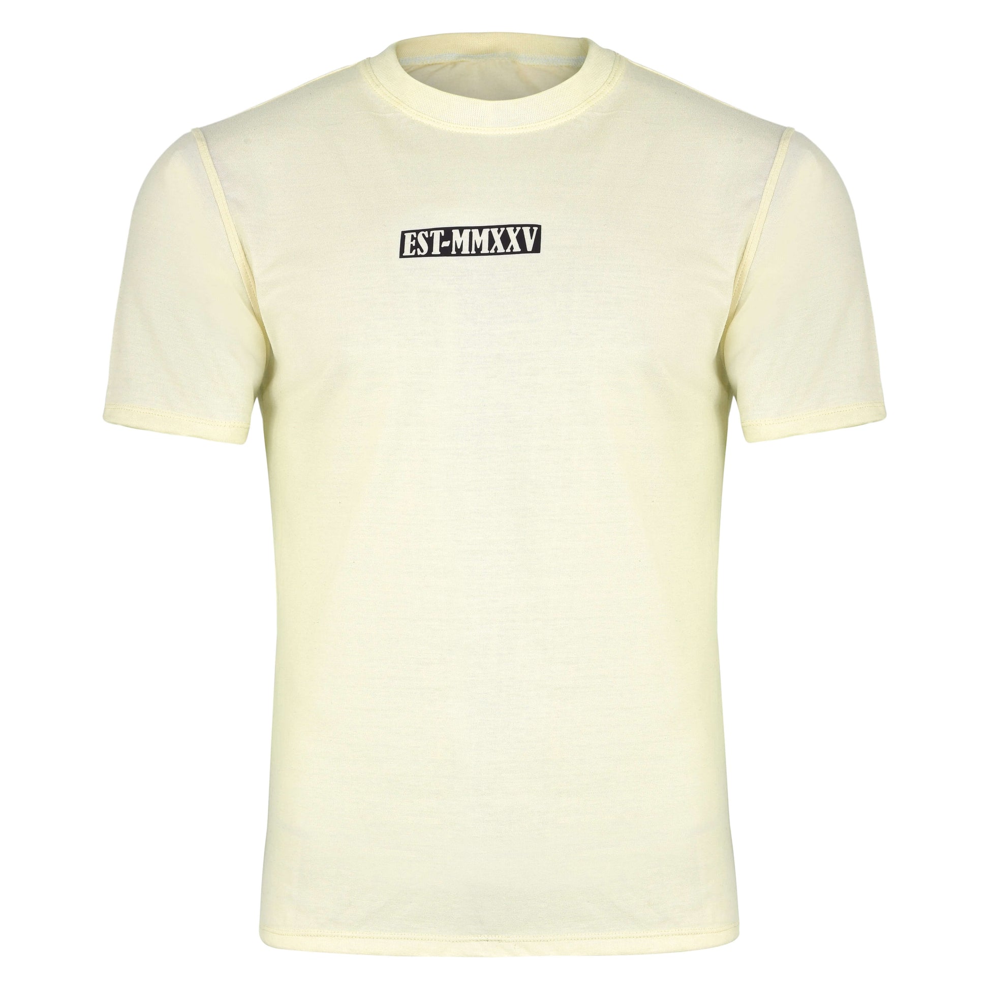 Front view of the Fereli Core T-Shirt, a premium boxing t-shirt made from 100% cotton with EST-MMXXV chest print