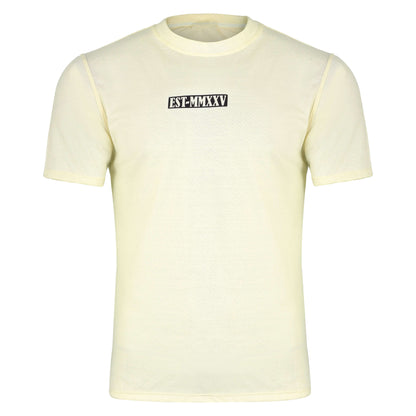 Front view of the Fereli Core T-Shirt, a premium boxing t-shirt made from 100% cotton with EST-MMXXV chest print