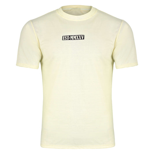 Front view of the Fereli Core T-Shirt, a premium boxing t-shirt made from 100% cotton with EST-MMXXV chest print
