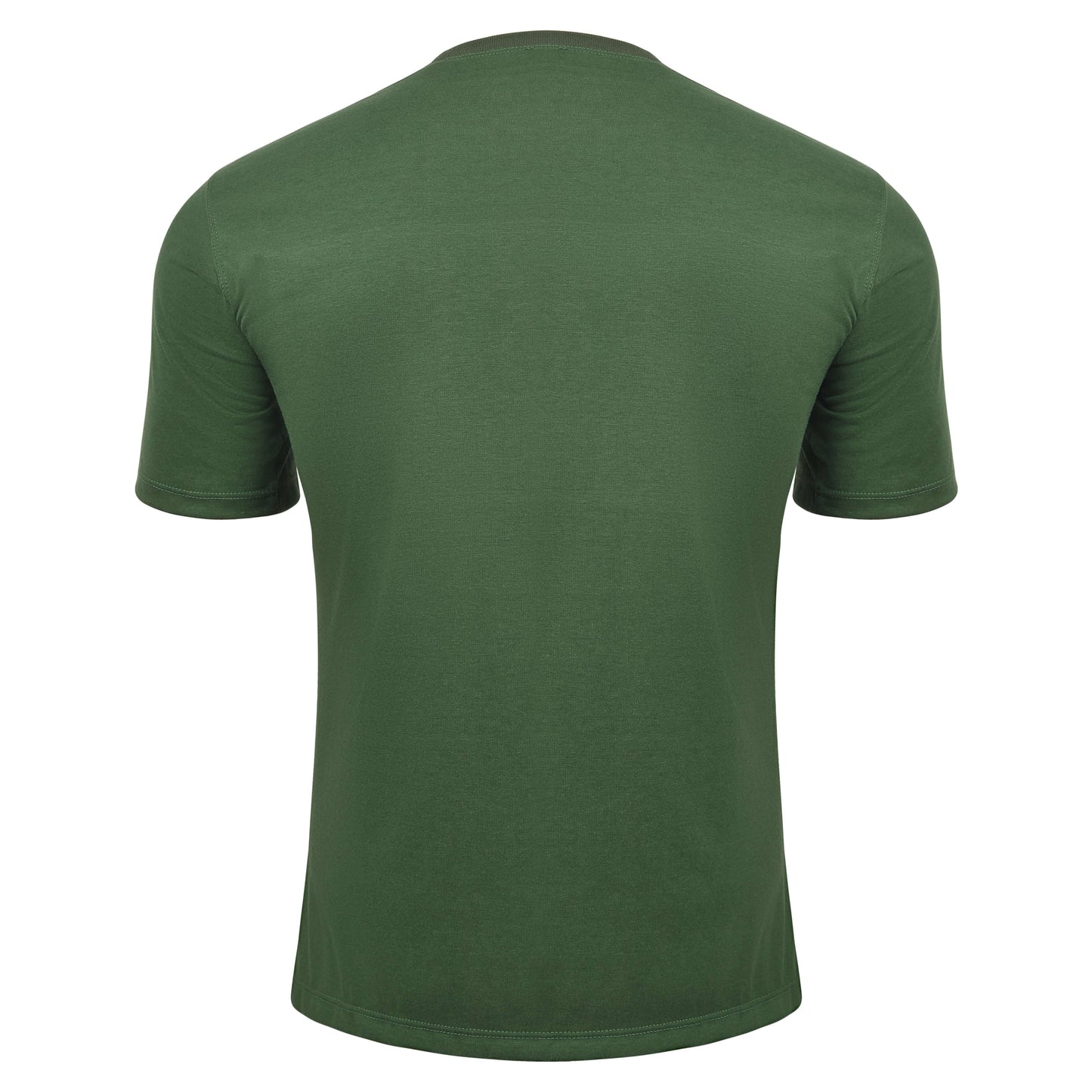 Back view of the Fereli Covenant T-Shirt in olive green, showcasing a clean, minimal design rooted in heritage-inspired athletic clothing.