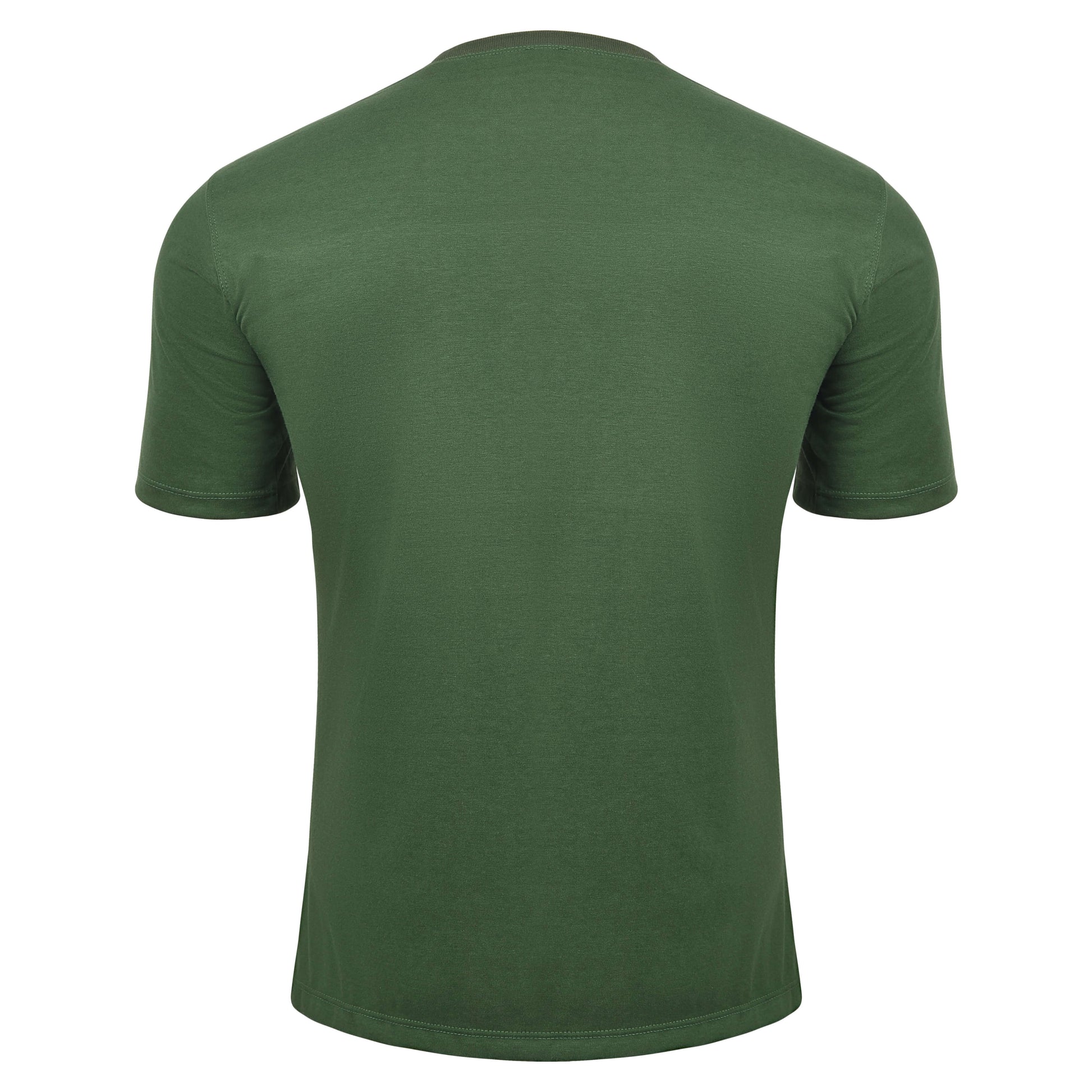 Back view of the Fereli Covenant T-Shirt in olive green, showcasing a clean, minimal design rooted in heritage-inspired athletic clothing.