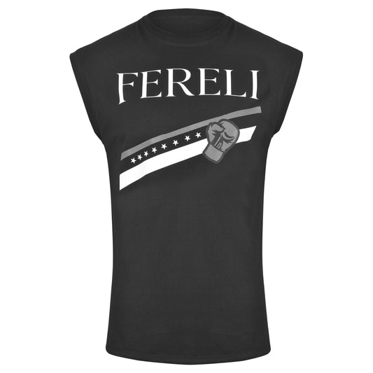 Fereli Creed Boxing Tank Top – front view showcasing bold Fereli logo and glove graphic across chest.