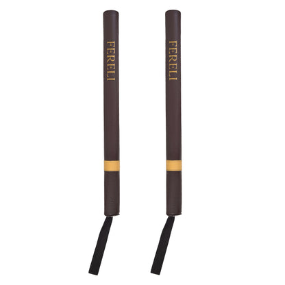 Fereli brown leather striking sticks front view – boxing fight sticks for precision training and head movement drills.
