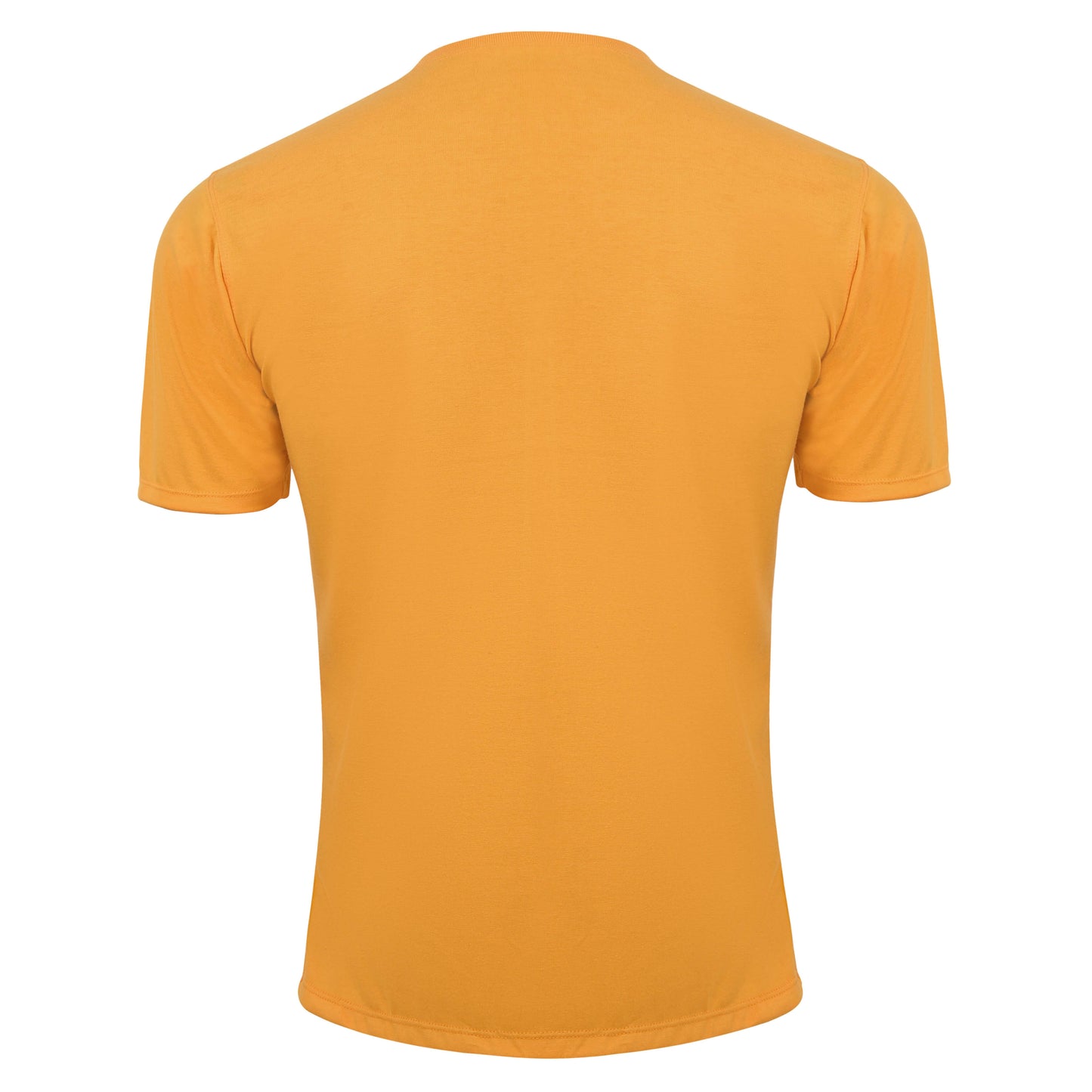 Back view of the Fereli Tempered T-Shirt in mustard yellow – a discipline boxing shirt with a clean finish.