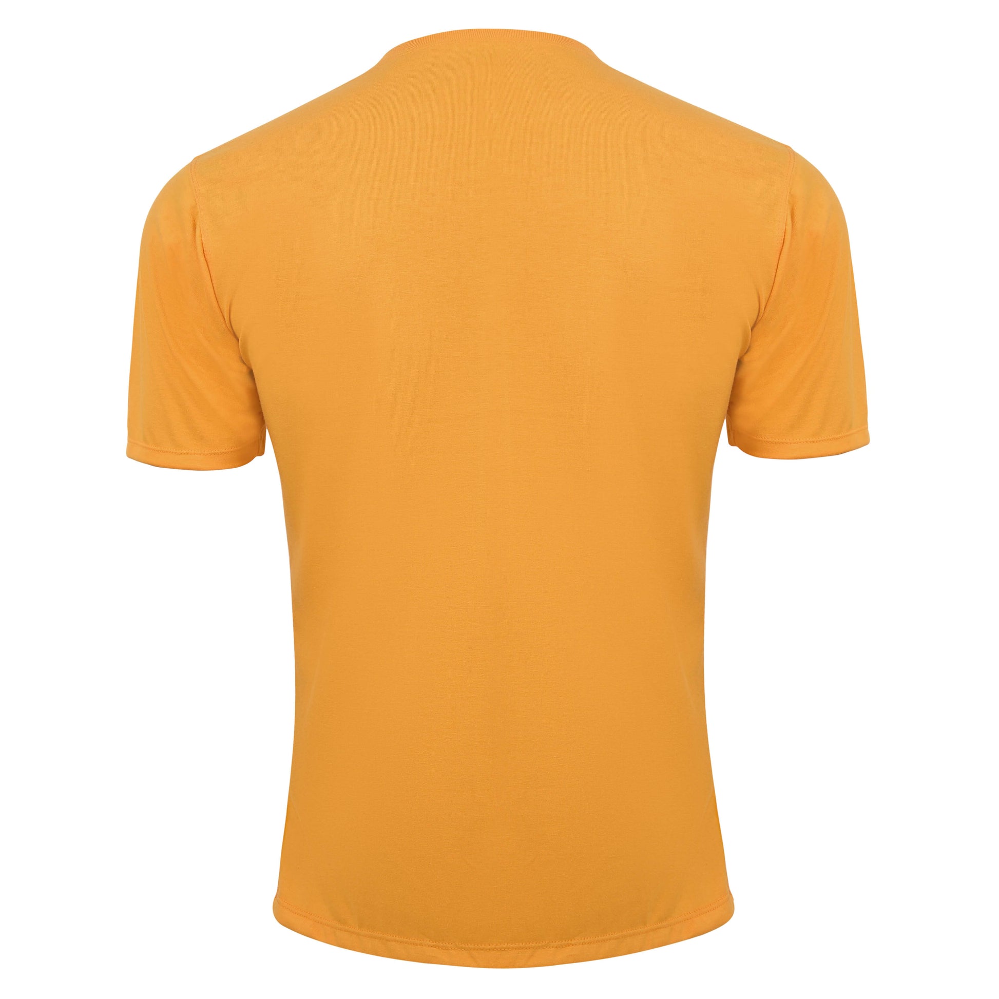 Back view of the Fereli Tempered T-Shirt in mustard yellow – a discipline boxing shirt with a clean finish.